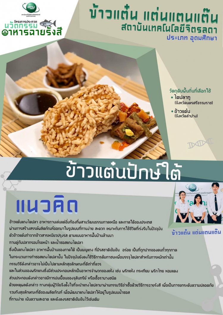 ขอแสดงความความยินดี นักศึกษาคณะบริหารธุรกิจ คว้ารางวัลรองชนะเลิศอันดับ 2 ผลงาน ข้าวแต๋นปักษ์ใต้ &mdash; 10 มิถุนายน 2026 &mdash; สถาบันเทคโนโลยีจิตรลดา CDTI